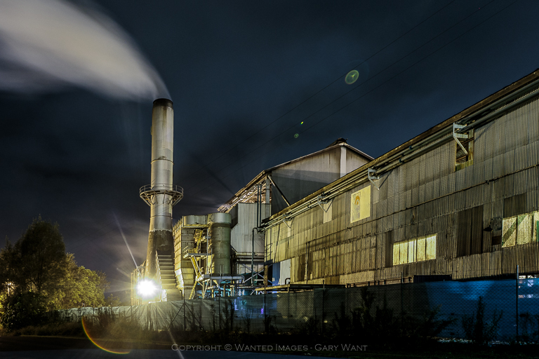 Bundaberg Rum brewery by night